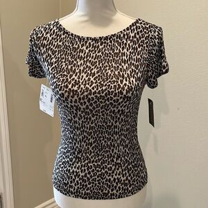 Animal print to NWT acetate & Lycra top Small  new never worn